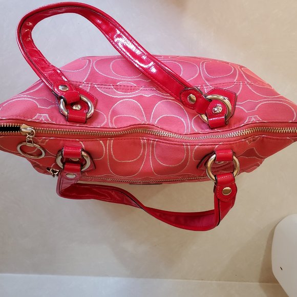 Euc Rare Vintage Coach Poppy Op Art Tote Bag Purse - Picture 9 of 11